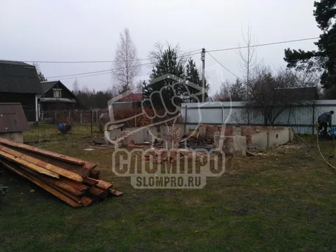Вид после демонтажа дома