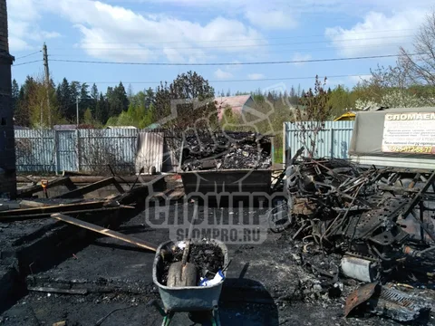 Вывоз мусора после пожара Чеховский район.
