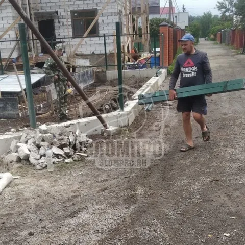 Демонтаж фундамента забора в СНТ Быковка