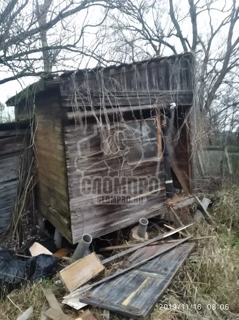В процессе демонтажа сарая