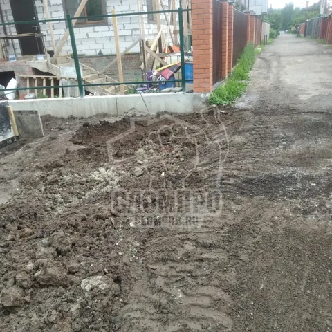 Демонтаж фундамента забора в СНТ Быковка